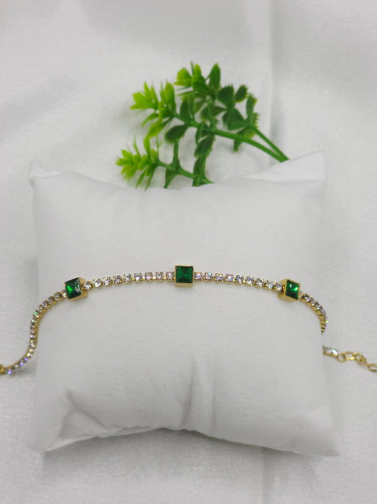 Alva Green 18k gold plated Bracelet